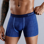 Angelo Ricci™ Plaid Pattern Cotton Men Boxers