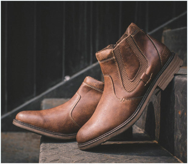 Angelo Ricci™ Vintage Style Ankle Short Chelsea Boots