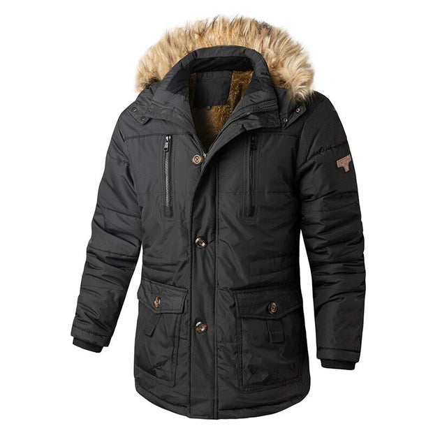 Angelo Ricci™ Winter Alpine Polar Thick Windproof Fur Hooded Parka