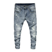 Angelo Ricci™ Men Skinny High Street Style Ripped Jeans