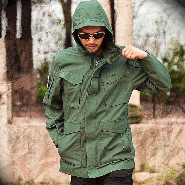 Angelo Ricci™ Army Tactical Windbreaker Hooded Outdoor Parka