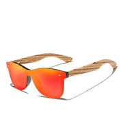 Angelo Ricci™ Wooden Frame Mirror Flat Lens Eyewear Sunglasses