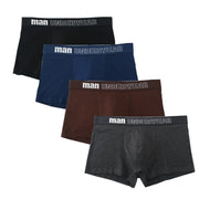 Angelo Ricci™ Men Breathable Trunk Cotton Underwear 4Pcs Pack
