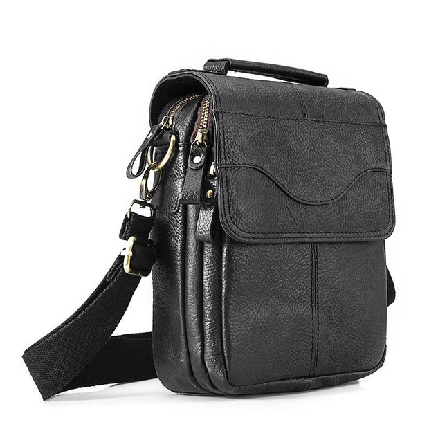 Angelo Ricci™ Casual Design Tablet Size Leather Crossbody Bag