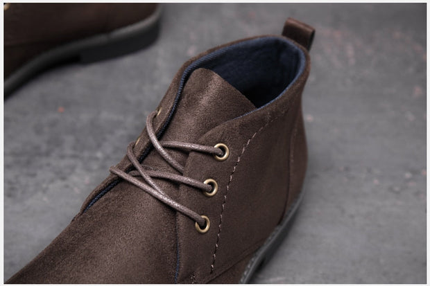 Angelo Ricci™ Designer Handmade Suede Elegant Chukka Boots