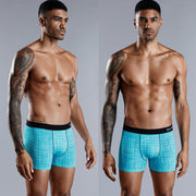 Angelo Ricci™ Plaid Pattern Cotton Men Boxers