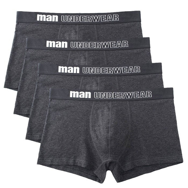 Angelo Ricci™ Men Cotton Soft Boxers Underwear 4Pcs