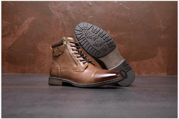 Angelo Ricci™ Vintage Business Dress Leather Boots