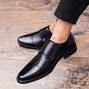 Angelo Ricci™ Double Monk Strap Oxford Leather Dress Shoes