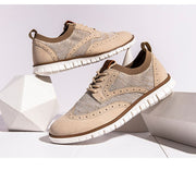 Angelo Ricci™ Breathable Lightweight Brogue Men Casual Shoes