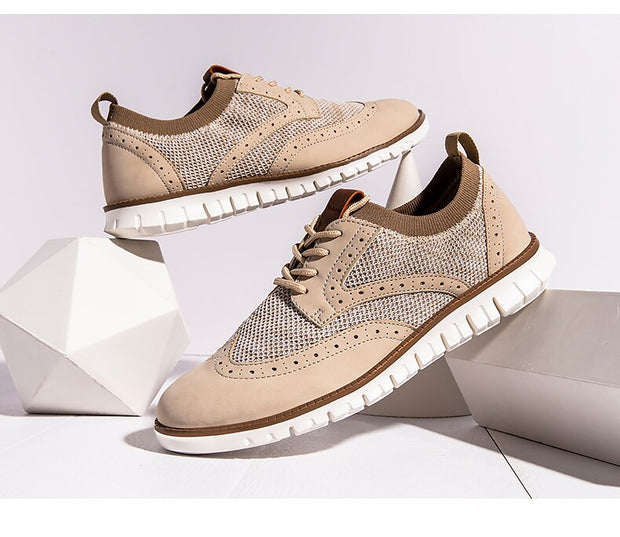 Angelo Ricci™ Breathable Lightweight Brogue Men Casual Shoes