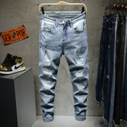 Angelo Ricci™ Ripped Distressed Brand Men Jeans