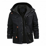 Angelo Ricci™ Casual Outwear Men Fleece Warm Hooded Coat