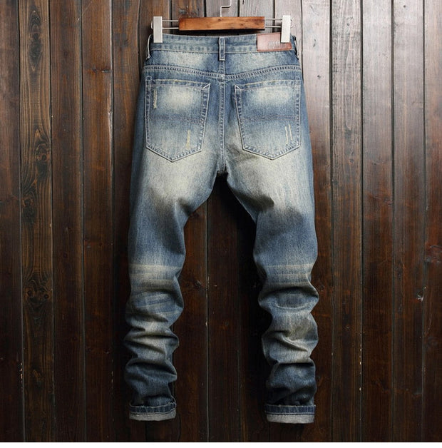 Angelo Ricci™ Ripped Hollow Out Streetwear Jeans