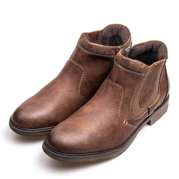 Angelo Ricci™ Vintage Style Ankle Short Chelsea Boots