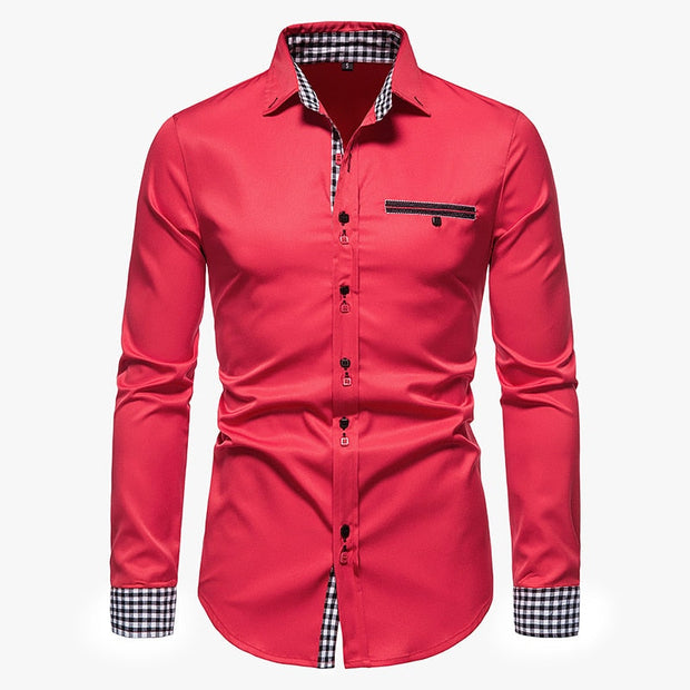 Angelo Ricci™ Designer Button Up Business Dress Shirt