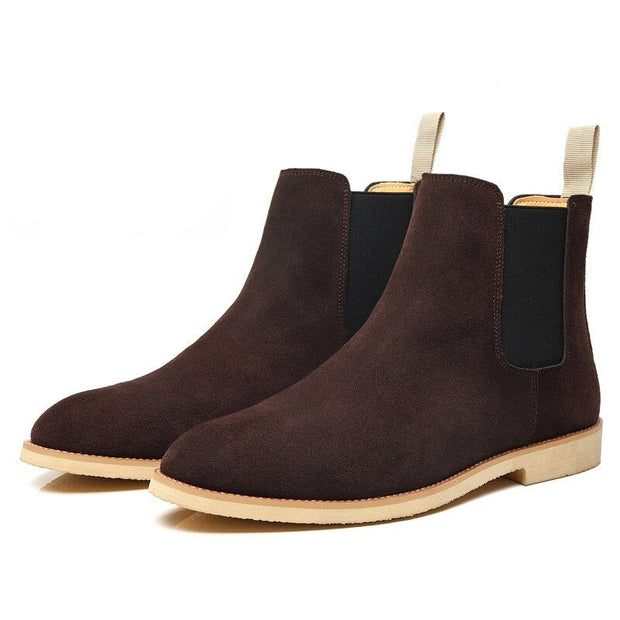 Angelo Ricci™ Classic Cow Suede Leather Chelsea Boots