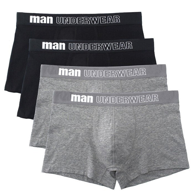 Angelo Ricci™ Men Cotton Soft Boxers Underwear 4Pcs