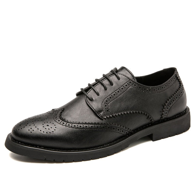 Angelo Ricci™ Men Brogue British Casual Leather Dress Shoes
