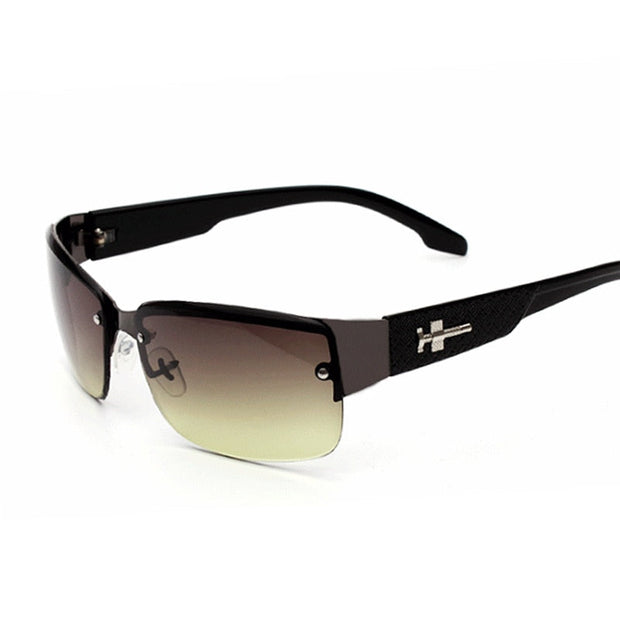 Angelo Ricci™ Classic Semi-Rimless Square Gradient Mirror Sunglasses
