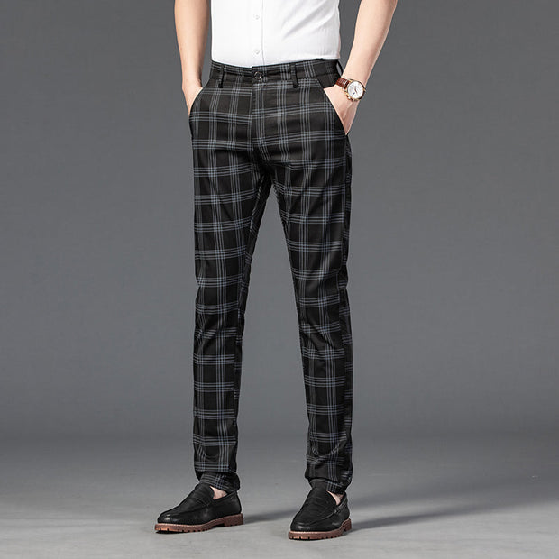 Angelo Ricci™ Brand Plaid Business-Men Style Dress Pants