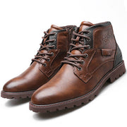 Angelo Ricci™ Designer Leather Outdoor Ankle Boots