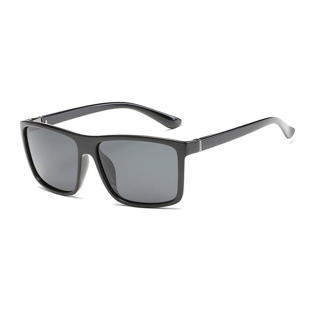 Angelo Ricci™ Classic Square Polarized Plastic Men Sunglasses