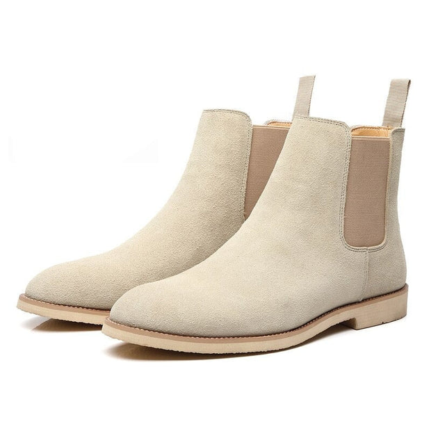 Angelo Ricci™ Classic Cow Suede Leather Chelsea Boots