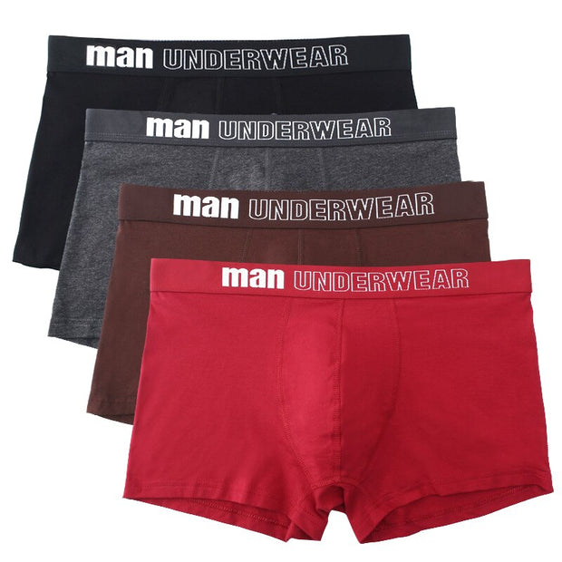 Angelo Ricci™ Men Cotton Soft Boxers Underwear 4Pcs