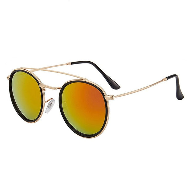 Angelo Ricci™ Retro Round Designer Glasses Metal Sunglasses