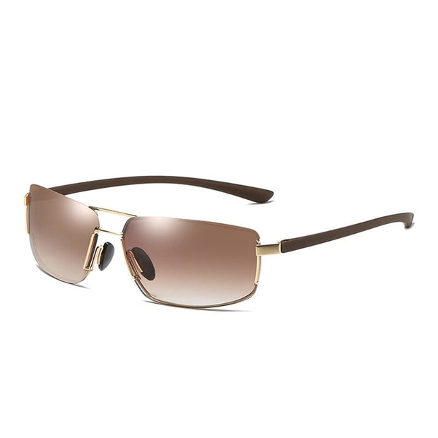 Angelo Ricci™ Brand Designer Rectangle Men Polarized Sunglasses