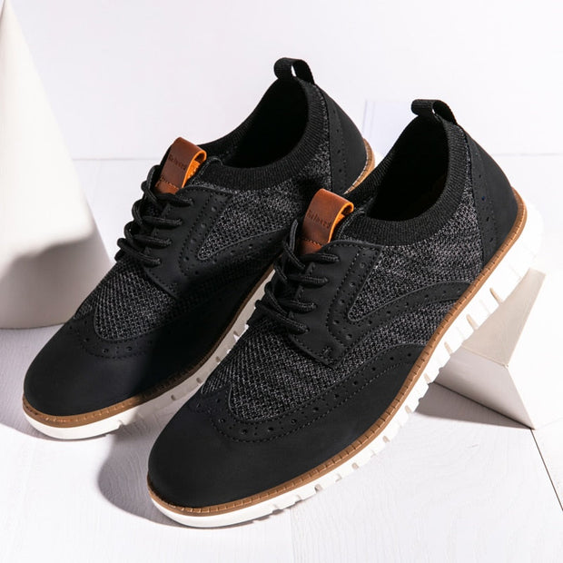 Angelo Ricci™ Breathable Lightweight Brogue Men Casual Shoes