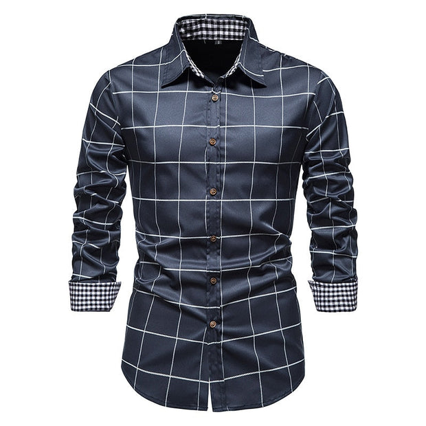 Angelo Ricci™ Designer Button Up Business Dress Shirt