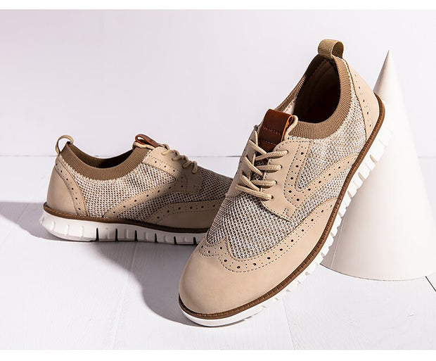 Angelo Ricci™ Breathable Lightweight Brogue Men Casual Shoes