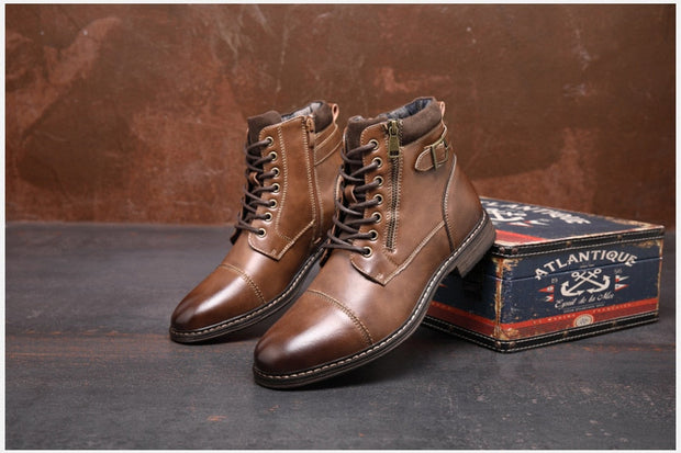 Angelo Ricci™ Vintage Business Dress Leather Boots