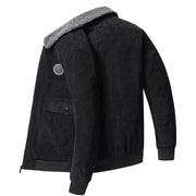 Angelo Ricci™ Warm Fur Collar Corduroy Coat