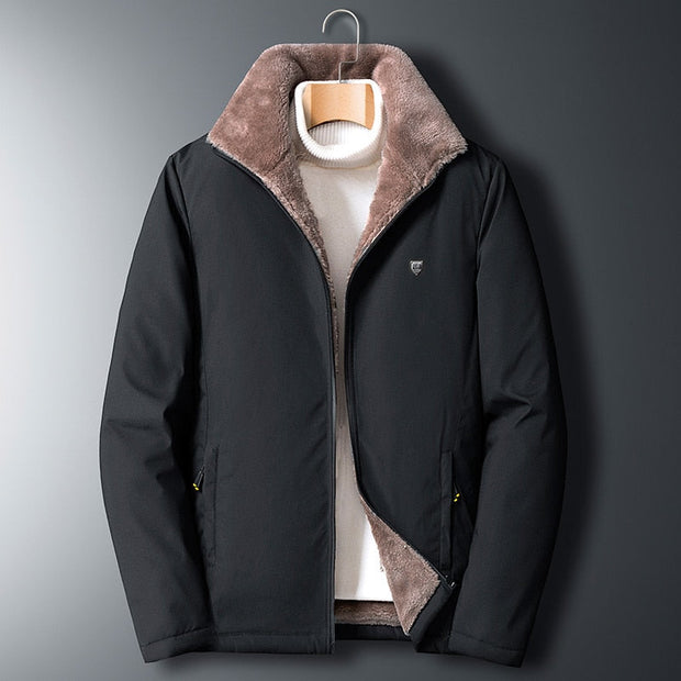 Angelo Ricci™ Warm Thick Fleece Windbreaker Jacket