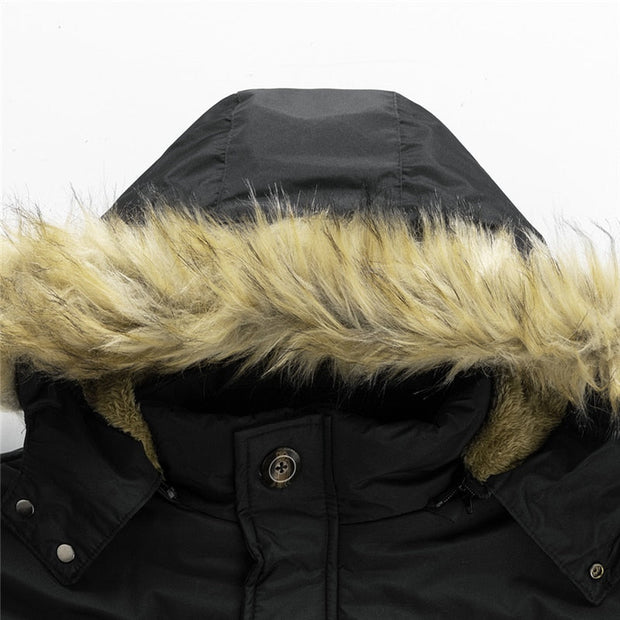 Angelo Ricci™ Winter Alpine Polar Thick Windproof Fur Hooded Parka