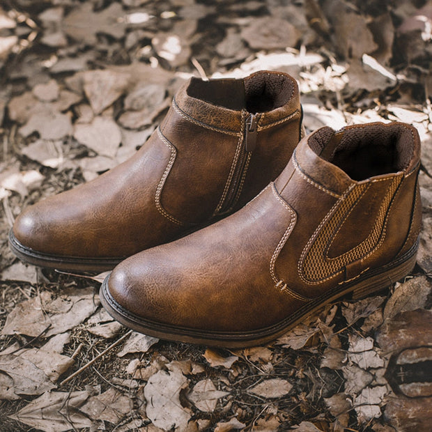 Angelo Ricci™ Vintage Style Ankle Short Chelsea Boots