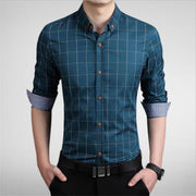 Angelo Ricci™ Plaid Formal Business Dress Shirt