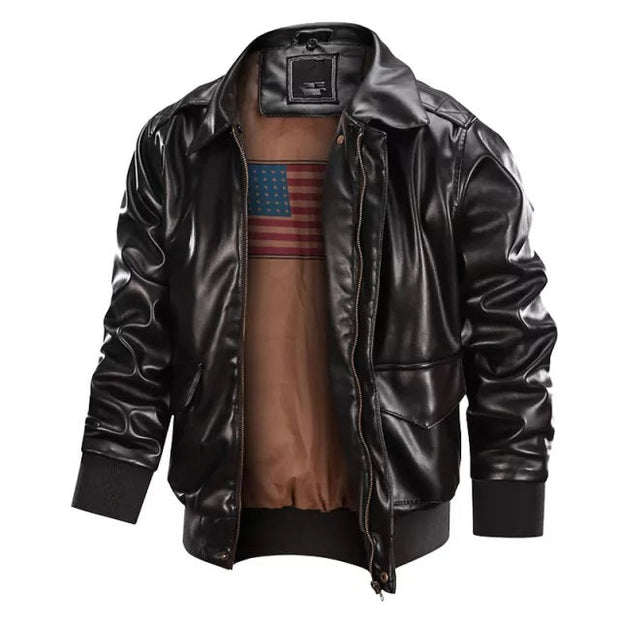 Angelo Ricci™ American Soft Air Force Pilot Leather Jacket