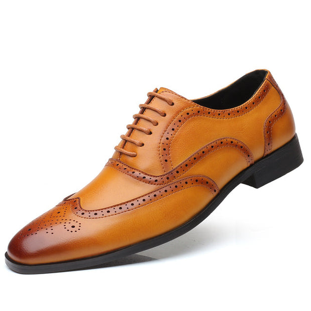 Angelo Ricci™ Men Retro Bullock Formal Leather Shoes