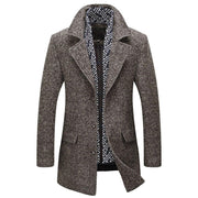 Angelo Ricci™ Men Long Wool & Blends Winter Coat