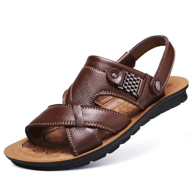 Angelo Ricci™ Comfortable Leather Soft Sandals