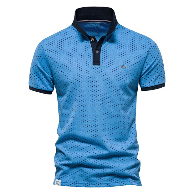 Angelo Ricci™ Summer Cotton Dots Business Polo Shirt