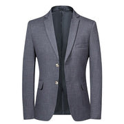 Angelo Ricci™ Single-Breasted Plaid Business Casual Blazer