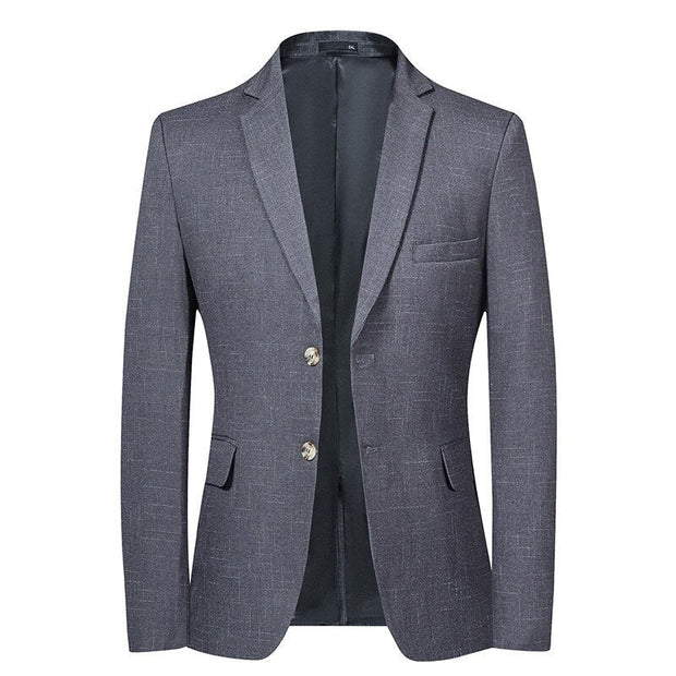 Angelo Ricci™ Single-Breasted Plaid Business Casual Blazer