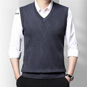 Angelo Ricci™ Formal V-Neck Sleeveless Knit Sweater Vest