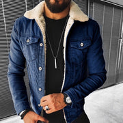 Angelo Ricci™ Motorcycle Style Cotton Padded Denim Jacket