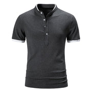 Angelo Ricci™ Cotton Short Sleeve Solid Color Polo Shirt